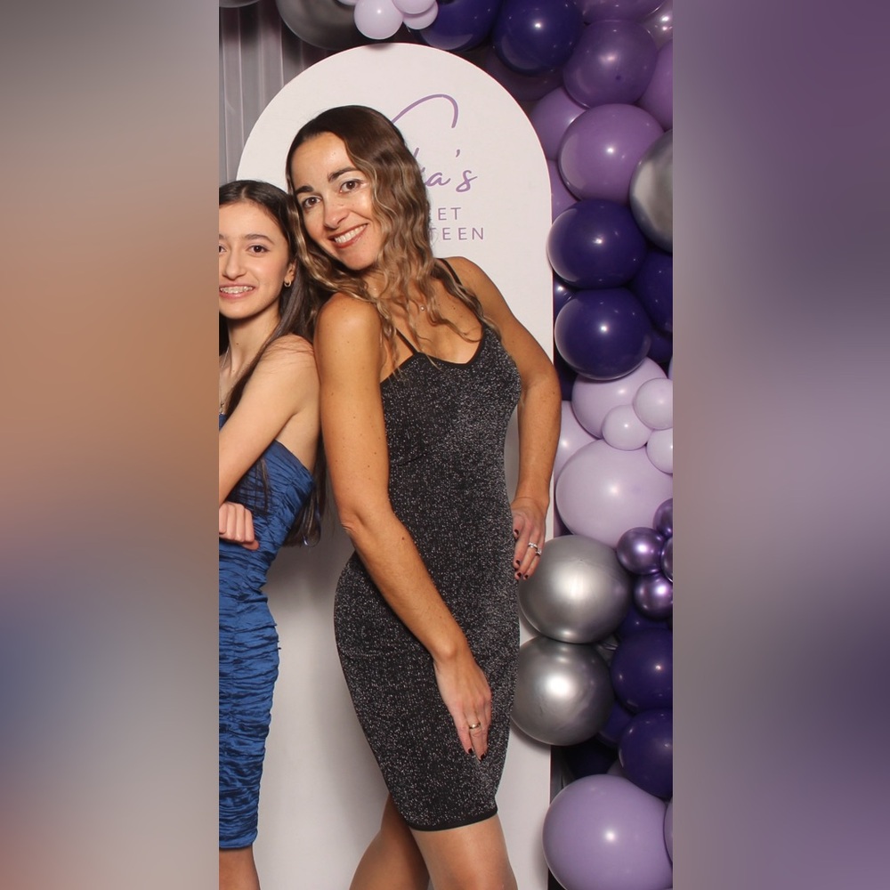 Grey fitted sparkly dress